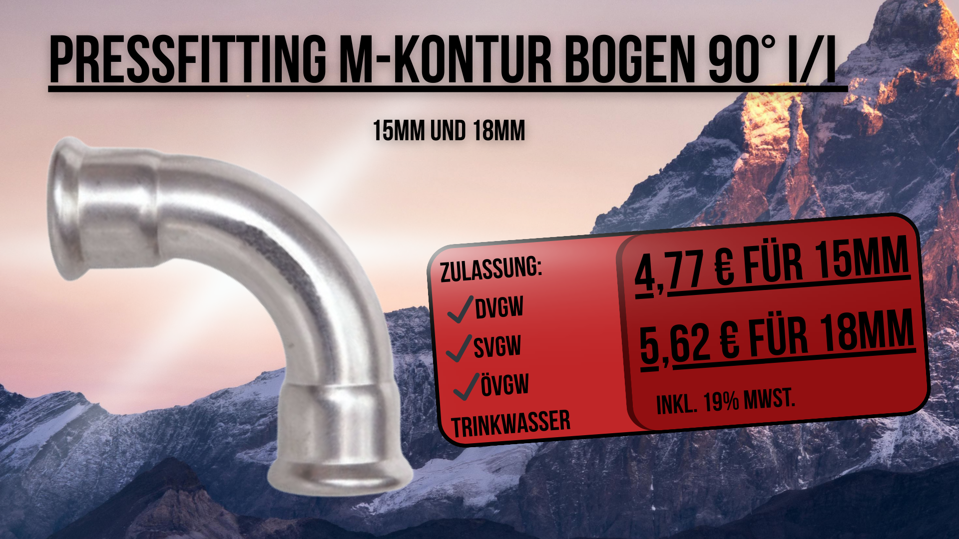 Swiss Fittings - Pressfittings M-Kontur