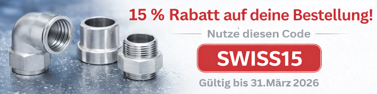 15% Rabatt - März - SwissFittings
