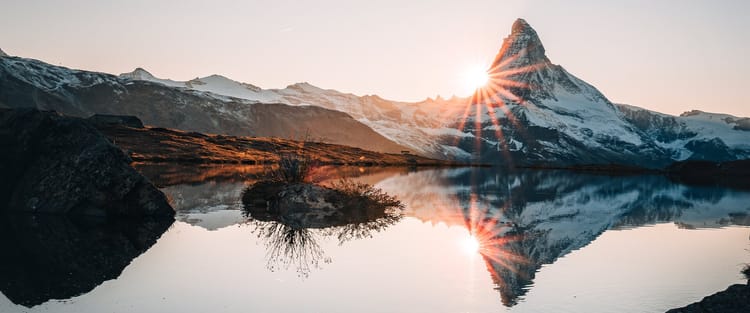 Our quality is as high as the summit of the Matterhorn - our prices are as low as its reflection in the lake.